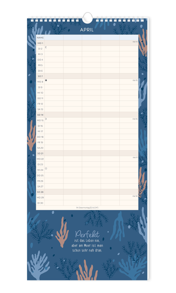 Familienplaner 2024 "Meer Zeit für uns"